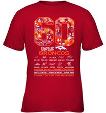 Load image into Gallery viewer, 60 years of denver broncos signed shirt