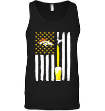 Load image into Gallery viewer, Denver Broncos Beer american flag shirt