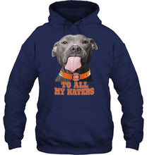 Load image into Gallery viewer, Denver Broncos to all my haters pitbull shirt