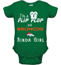 Load image into Gallery viewer, I'm a flip flop and Denver Broncos kinda girl shirt