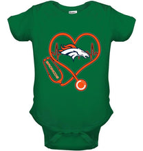 Load image into Gallery viewer, Denver Broncos nurse scope love heartbeat shirt