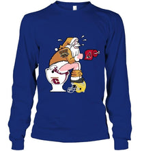 Load image into Gallery viewer, Santa Western Michigan Broncos in bathroom shirt