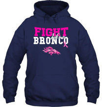 Load image into Gallery viewer, Fight like a Bronco Denver Broncos br east cancer support fan shirt