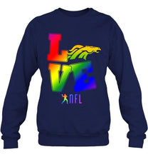 Load image into Gallery viewer, Love Denver Broncos lgbt NFL shirt