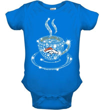 Load image into Gallery viewer, Denver Broncos coffee cup diamond glitter shirt