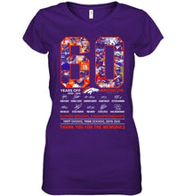 Load image into Gallery viewer, 60 years of Denver Broncos thank you for the memories shirt