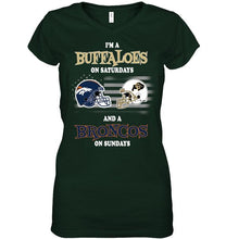 Load image into Gallery viewer, I'm Colorado Buffaloes on Saturdays and Denver Broncos on Sundays shirt