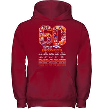 Load image into Gallery viewer, 60 years of denver broncos signed shirt