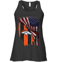 Load image into Gallery viewer, Denver Broncos american flag fan hoodie