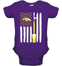 Load image into Gallery viewer, Denver Broncos Beer american flag shirt