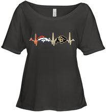 Load image into Gallery viewer, Denver Broncos Colorado Buffaloes heartbeat shirt