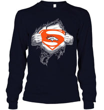 Load image into Gallery viewer, Denver Broncos Superman Ripped shirt