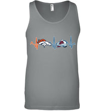 Load image into Gallery viewer, Denver Broncos Colorado Avalanche heartbeat shirt