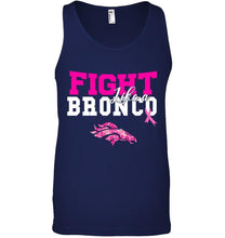 Load image into Gallery viewer, Fight like a Bronco Denver Broncos br east cancer support fan shirt