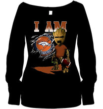 Load image into Gallery viewer, I am Denver Broncos groot shirt