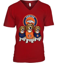 Load image into Gallery viewer, Denver Broncos Beagles fan shirt