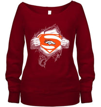 Load image into Gallery viewer, Denver Broncos Superman Ripped shirt