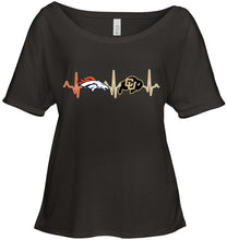 Load image into Gallery viewer, Denver Broncos Colorado Buffaloes heartbeat shirt