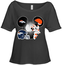 Load image into Gallery viewer, Denver Broncos Minnie cheerleader shirt