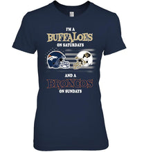 Load image into Gallery viewer, I'm Colorado Buffaloes on Saturdays and Denver Broncos on Sundays shirt