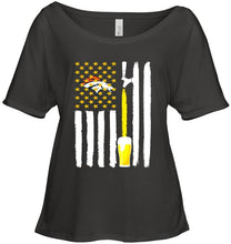 Load image into Gallery viewer, Denver Broncos Beer american flag shirt