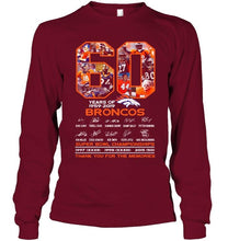 Load image into Gallery viewer, 60 years of denver broncos signed shirt