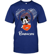 Load image into Gallery viewer, Mickey loves Denver Broncos fan hoodie
