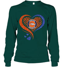 Load image into Gallery viewer, Denver Broncos heart glittering shirt