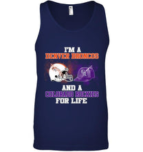 Load image into Gallery viewer, i'm a Denver Bronco and a Colorado Rockie for life shirt