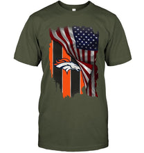 Load image into Gallery viewer, Denver Broncos american flag fan hoodie