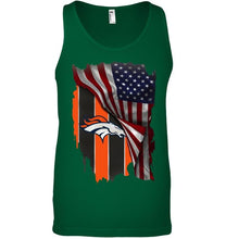 Load image into Gallery viewer, Denver Broncos american flag fan hoodie