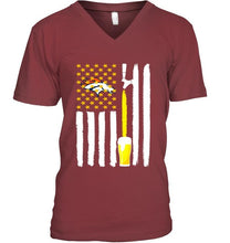 Load image into Gallery viewer, Denver Broncos Beer american flag shirt