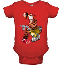 Load image into Gallery viewer, IT Denver Broncos in toilet halloween hoodie