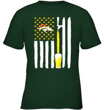Load image into Gallery viewer, Denver Broncos Beer american flag shirt