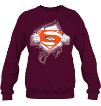 Load image into Gallery viewer, Denver Broncos Superman Ripped shirt