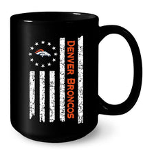 Load image into Gallery viewer, Denver Broncos star american flag on back shirt