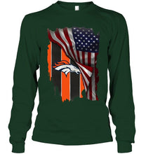 Load image into Gallery viewer, Denver Broncos american flag fan hoodie