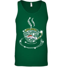 Load image into Gallery viewer, Denver Broncos coffee cup diamond glitter shirt