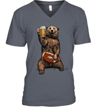 Load image into Gallery viewer, Denver Broncos Beer drinking bear shirt