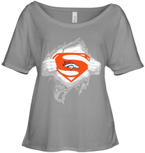 Load image into Gallery viewer, Denver Broncos Superman Ripped shirt
