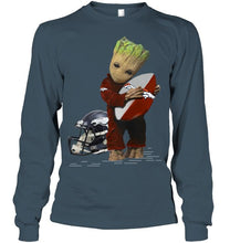 Load image into Gallery viewer, Groot loves Denver Broncos fan hoodie