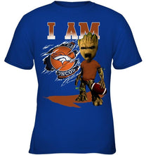 Load image into Gallery viewer, I am Denver Broncos groot shirt