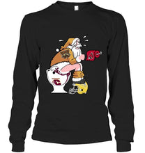 Load image into Gallery viewer, Santa Western Michigan Broncos in bathroom shirt