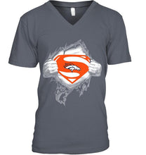 Load image into Gallery viewer, Denver Broncos Superman Ripped shirt