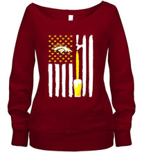 Load image into Gallery viewer, Denver Broncos Beer american flag shirt