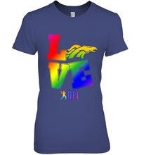 Load image into Gallery viewer, Love Denver Broncos lgbt NFL shirt