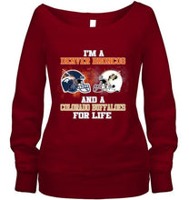 Load image into Gallery viewer, i'm a Denver Bronco and a Colorado Buffaloe for life shirt
