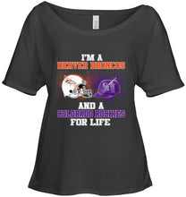Load image into Gallery viewer, i'm a Denver Bronco and a Colorado Rockie for life shirt