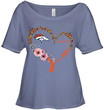 Load image into Gallery viewer, Denver Broncos butterfly heart shirt