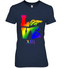 Load image into Gallery viewer, Love Denver Broncos lgbt NFL shirt